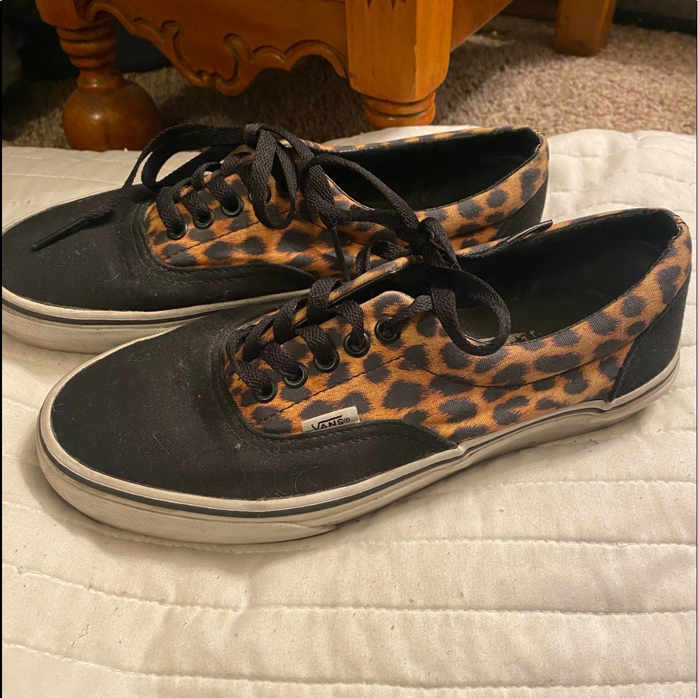 Leopard print vans sneakers